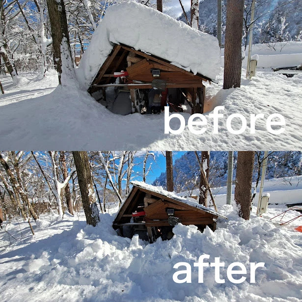 私たちの屋根雪おろし